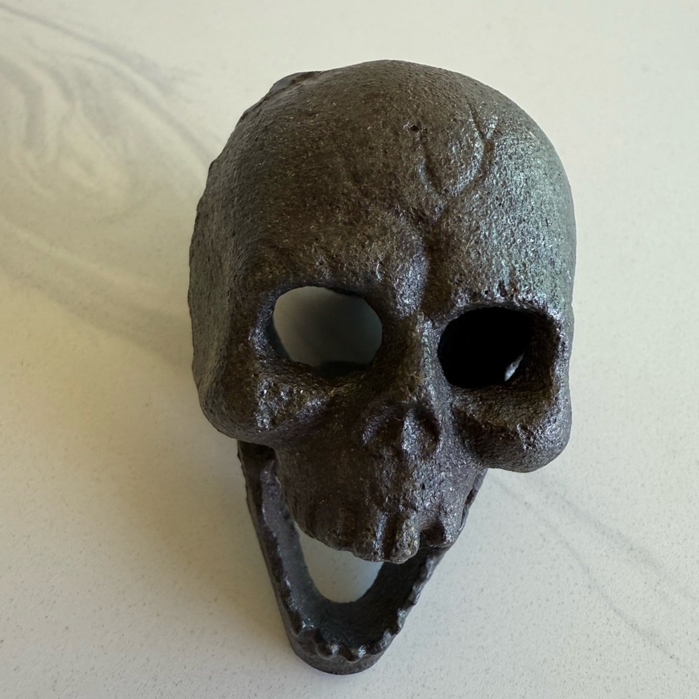 Metal Skull Hand Held Bottle Opener